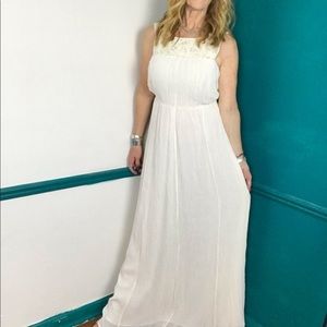 BHLDN ivory goddess maxi/wedding dress.